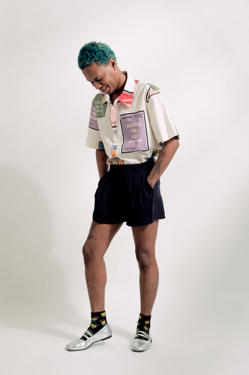 EMGEE by Get Spotted: Isagani Oversized Top in Tatak Pinoy Fabric